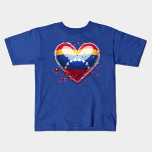 Venezuela Flag Heart Kids T-Shirt